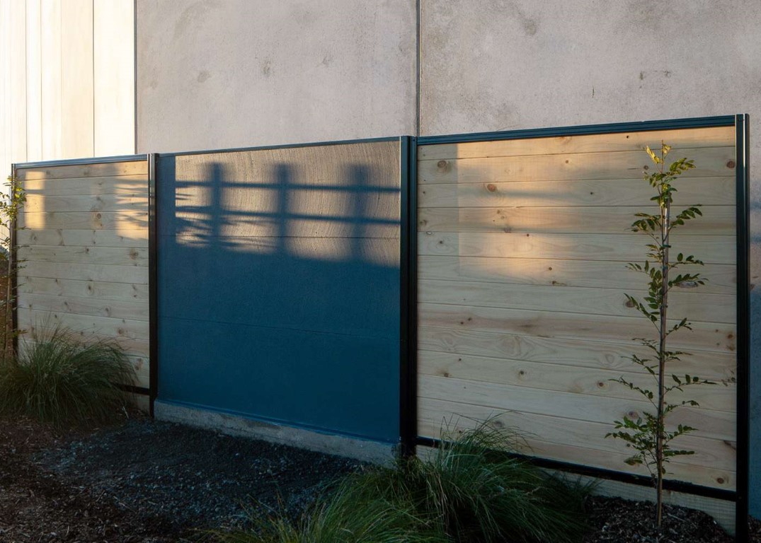 FlameWall intergrated - Fencing & Retaining Walls Christchurch project